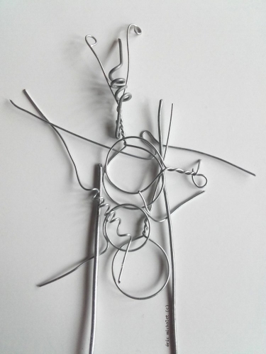 éric michalet,dessin,image,fil de fer,sculpture en fil de fer,